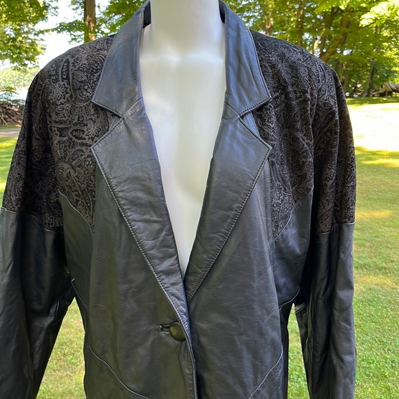 Vintage 80’s Pelle Club leather coat L - Picture 2 of 12